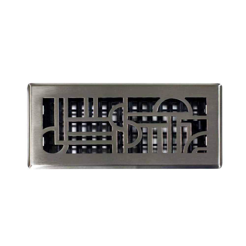 4 In. X 10 In. Steel Floor Register, Brushed Nickel 3 4 In. X 10 In. Steel Floor Register, Brushed Nickel - Image 3