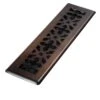 2 In. X 12 In. Steel Rubbed Bronze Gothic Design Floor Register