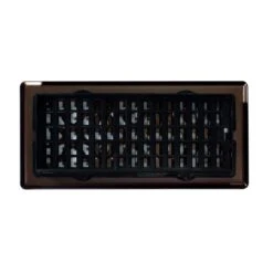 4 In. X 10 In. Steel Gothic Design Floor Register, Rubbed Bronze 8 4 In. X 10 In. Steel Gothic Design Floor Register, Rubbed Bronze -Fire Place Store metallics decor grates registers grilles agh410 rb 66 1000