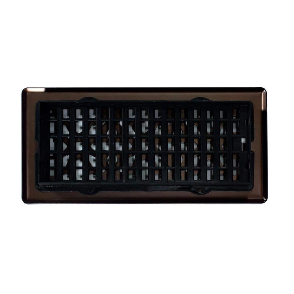 4 In. X 10 In. Steel Gothic Design Floor Register, Rubbed Bronze 3 4 In. X 10 In. Steel Gothic Design Floor Register, Rubbed Bronze - Image 3
