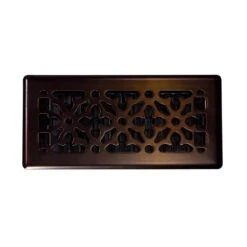 4 In. X 10 In. Steel Gothic Design Floor Register, Rubbed Bronze 9 4 In. X 10 In. Steel Gothic Design Floor Register, Rubbed Bronze -Fire Place Store metallics decor grates registers grilles agh410 rb c3 1000