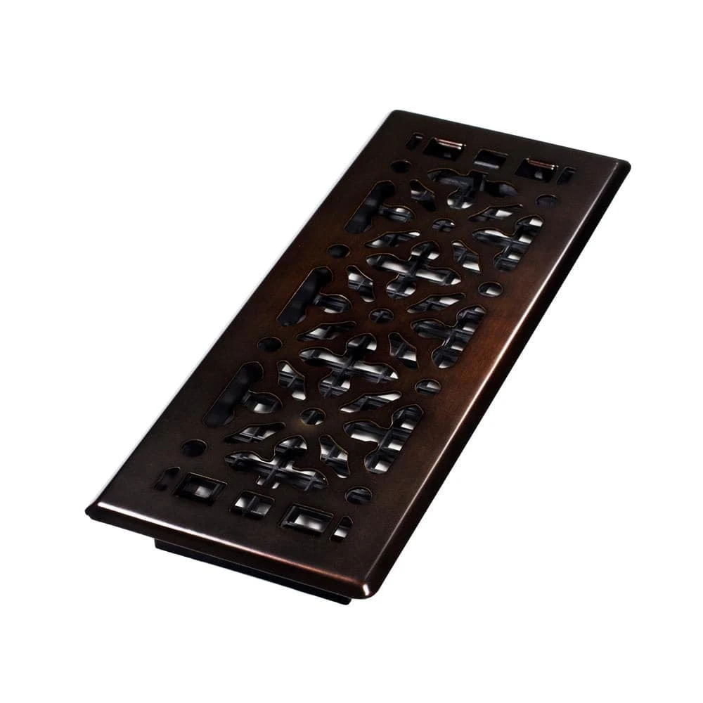 4 In. X 12 In. Steel Floor Register, Oil-Rubbed Bronze 1 4 In. X 12 In. Steel Floor Register, Oil-Rubbed Bronze