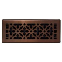 4 In. X 12 In. Steel Floor Register, Oil-Rubbed Bronze 8 4 In. X 12 In. Steel Floor Register, Oil-Rubbed Bronze -Fire Place Store metallics decor grates registers grilles agh412 rb a0 1000