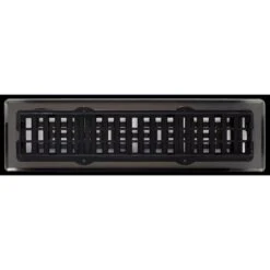 2 In. X 12 In. Oriental Steel Plated Floor Register, Gun Metal -Fire Place Store metallics decor grates registers grilles ajh212 gm 66 1000