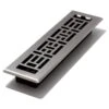 2 In. X 12 In. Steel Brushed Nickel Oriental Design Floor Register