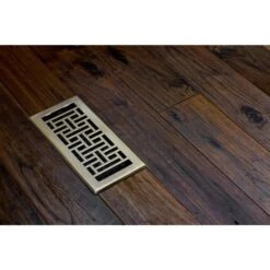 4 In. X 10 In. Steel Antique Brass Oriental Design Floor Register 13 4 In. X 10 In. Steel Antique Brass Oriental Design Floor Register -Fire Place Store metallics decor grates registers grilles ajh410 a 31 1000