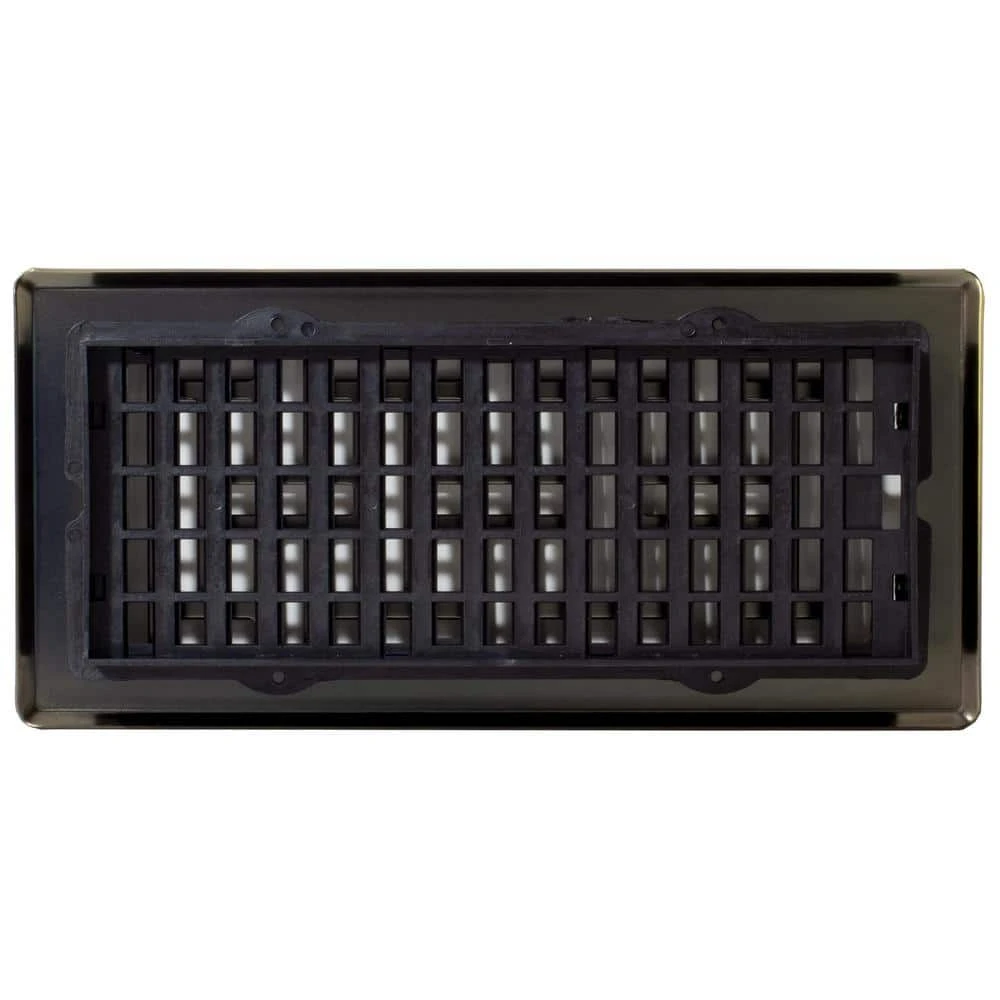 4 In. X 10 In. Steel Antique Brass Oriental Design Floor Register 4 4 In. X 10 In. Steel Antique Brass Oriental Design Floor Register - Image 4