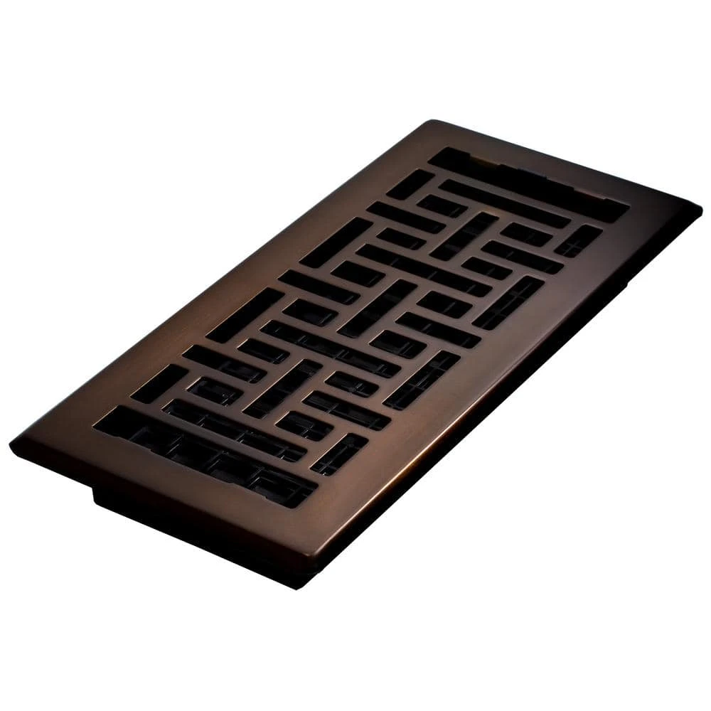 4 In. X 10 In. Steel Floor Register, Oil-Rubbed Bronze 1 4 In. X 10 In. Steel Floor Register, Oil-Rubbed Bronze