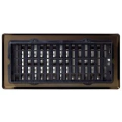 4 In. X 10 In. Steel Floor Register, Oil-Rubbed Bronze 10 4 In. X 10 In. Steel Floor Register, Oil-Rubbed Bronze -Fire Place Store metallics decor grates registers grilles ajh410 rb 66 1000