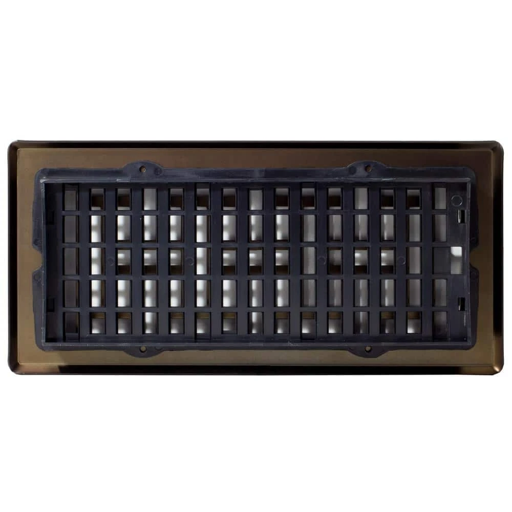 4 In. X 10 In. Steel Floor Register, Oil-Rubbed Bronze 4 4 In. X 10 In. Steel Floor Register, Oil-Rubbed Bronze - Image 4