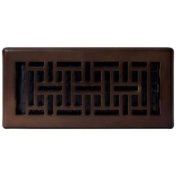 4 In. X 10 In. Steel Floor Register, Oil-Rubbed Bronze 11 4 In. X 10 In. Steel Floor Register, Oil-Rubbed Bronze -Fire Place Store metallics decor grates registers grilles ajh410 rb c3 1000