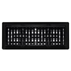 4 In. X 12 In. Oriental Steel Plated Floor Register, Gun Metal -Fire Place Store metallics decor grates registers grilles ajh412 gm 66 1000