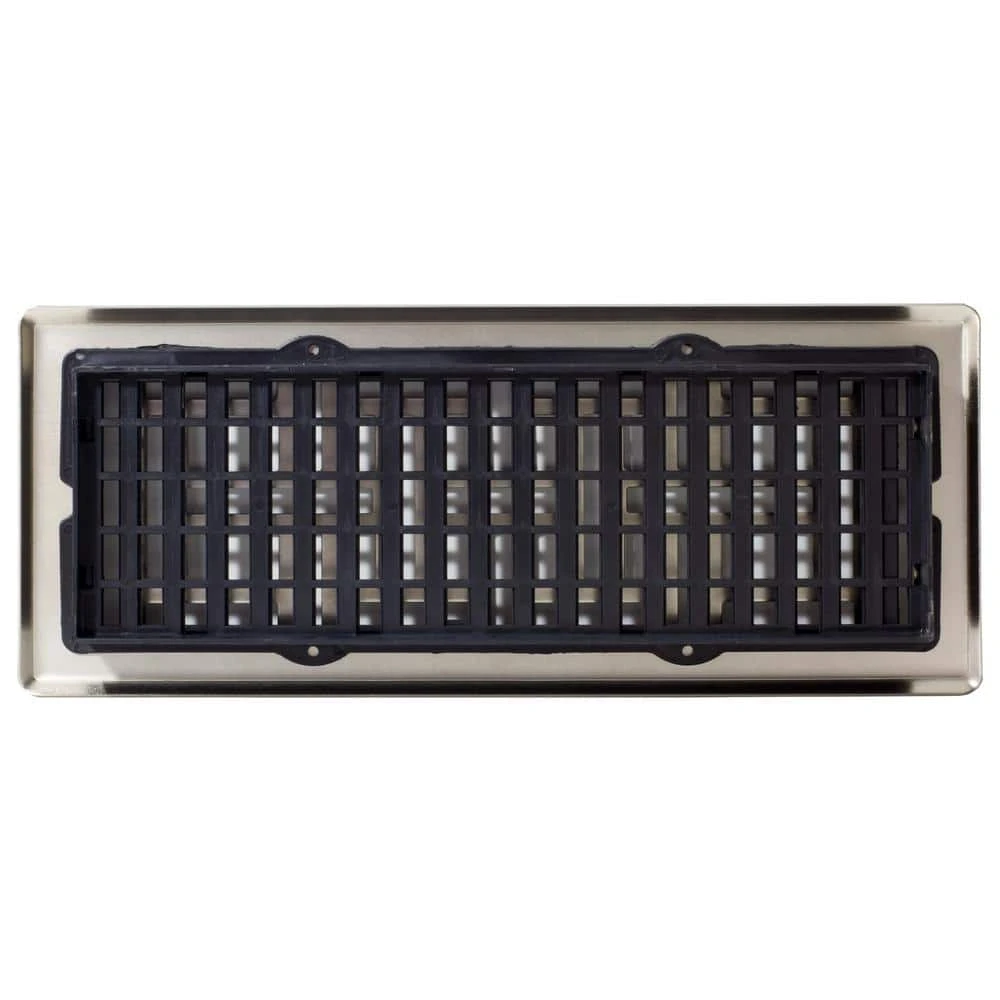 4 In. X 12 In. Brushed Nickel Steel Plated Oriental Register 3 4 In. X 12 In. Brushed Nickel Steel Plated Oriental Register - Image 3