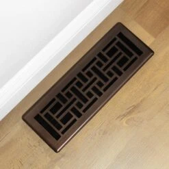 4 In. X 14 In. Oil Rubbed Bronze Steel Oriental Register 19 4 In. X 14 In. Oil Rubbed Bronze Steel Oriental Register -Fire Place Store metallics decor grates registers grilles ajh414 rb 31 1000