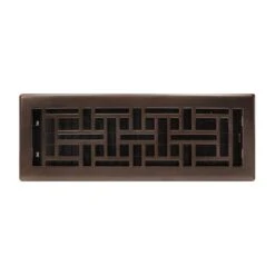 4 In. X 14 In. Oil Rubbed Bronze Steel Oriental Register 16 4 In. X 14 In. Oil Rubbed Bronze Steel Oriental Register -Fire Place Store metallics decor grates registers grilles ajh414 rb 4f 1000
