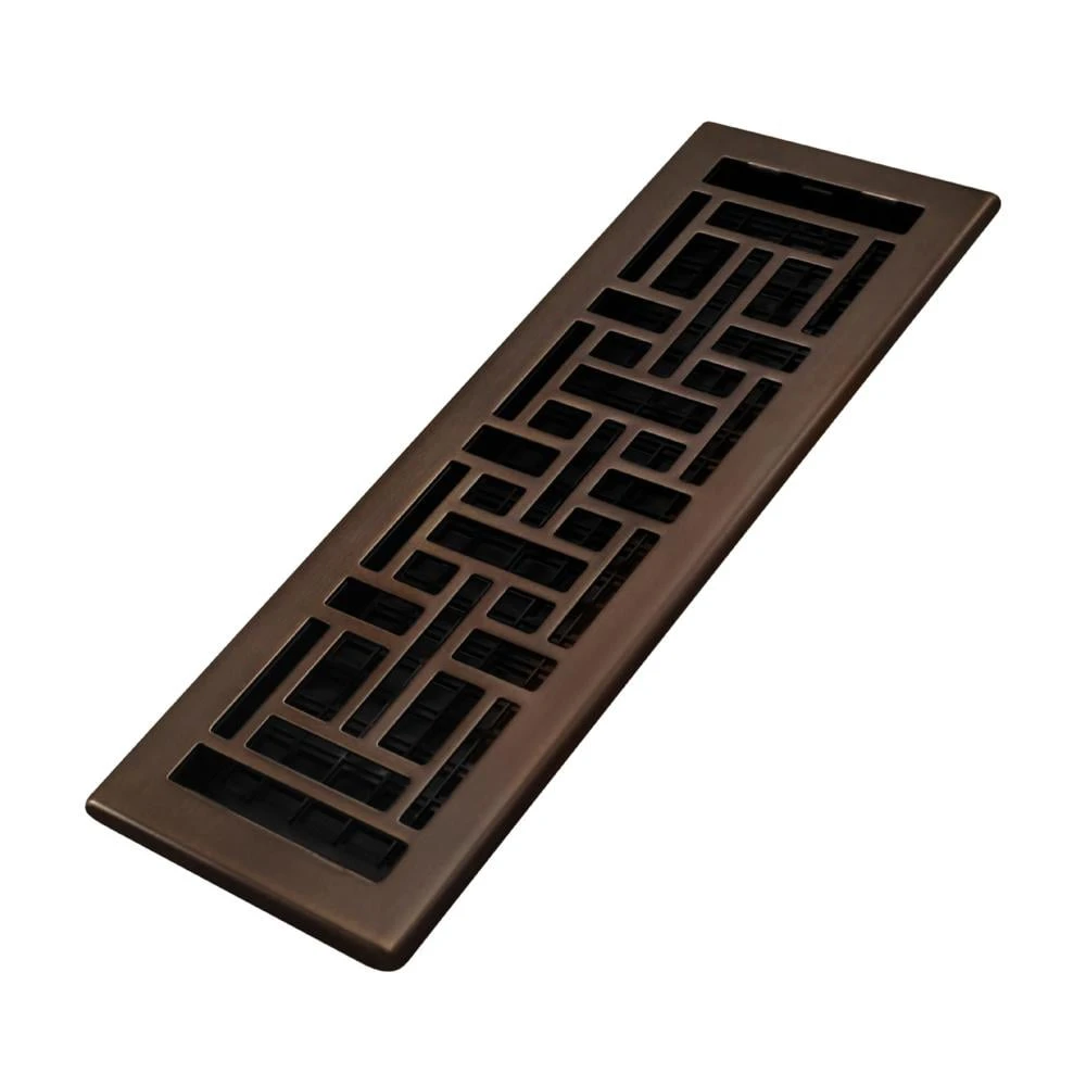 4 In. X 14 In. Oil Rubbed Bronze Steel Oriental Register 1 4 In. X 14 In. Oil Rubbed Bronze Steel Oriental Register