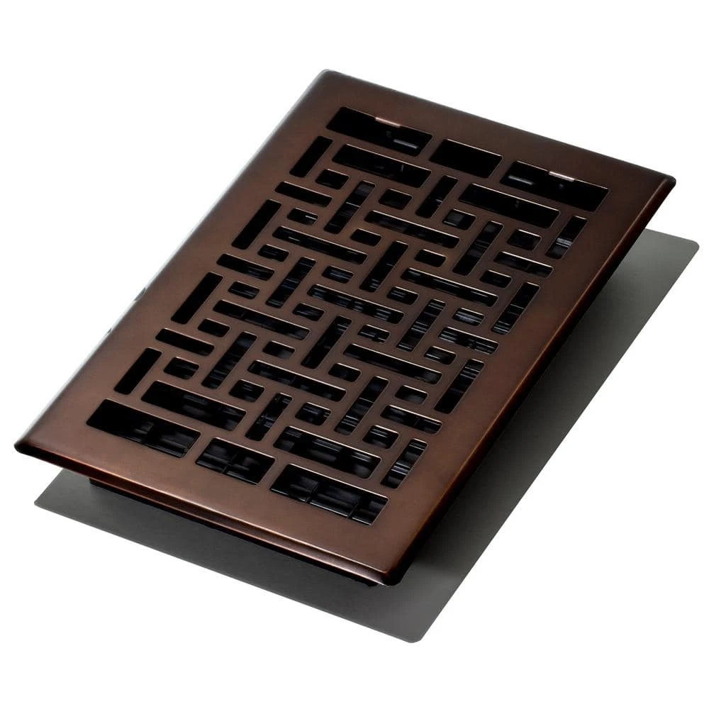 6 In. X 10 In. Oriental Bronze Floor Register 1 6 In. X 10 In. Oriental Bronze Floor Register