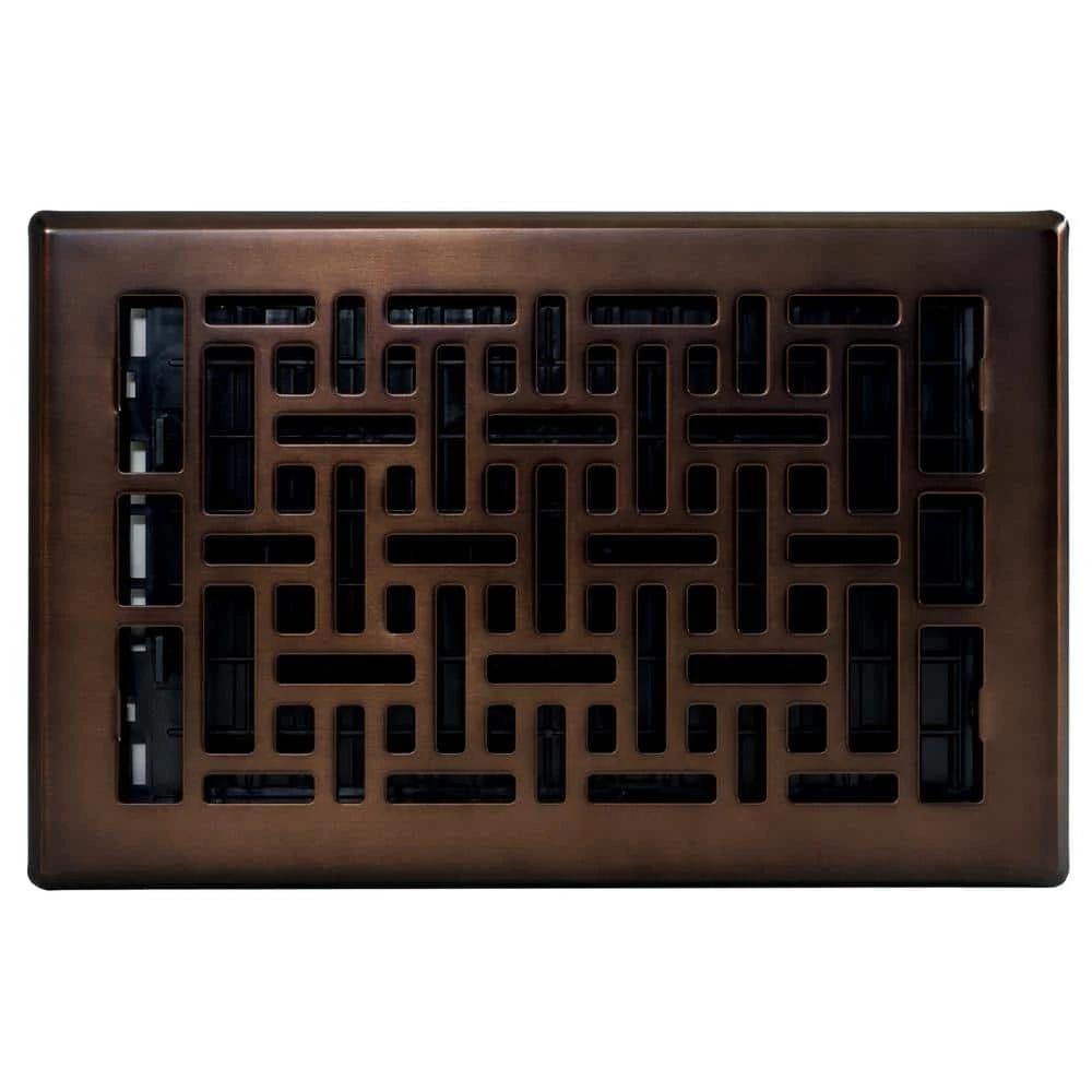 6 In. X 10 In. Oriental Bronze Floor Register 3 6 In. X 10 In. Oriental Bronze Floor Register - Image 3