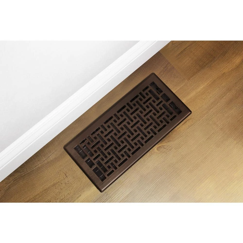 6 In. X 14 In. Oriental Bronze Floor Register 7 6 In. X 14 In. Oriental Bronze Floor Register - Image 7