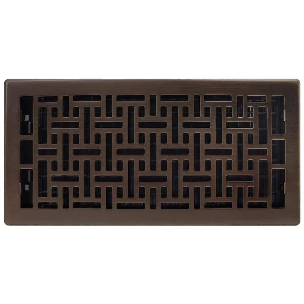 6 In. X 14 In. Oriental Bronze Floor Register 3 6 In. X 14 In. Oriental Bronze Floor Register - Image 3