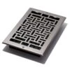 10 In. X 6 In. Oriental Nickel Wall Register