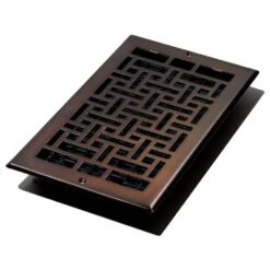 10 In. X 6 In. Oriental Bronze Wall Register