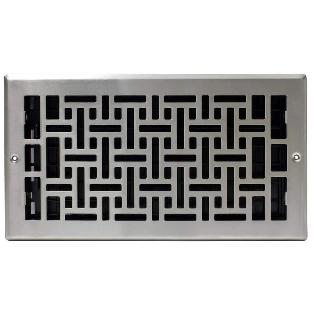 12 In. X 6 In. Oriental Nickel Wall Register 2 12 In. X 6 In. Oriental Nickel Wall Register - Image 2