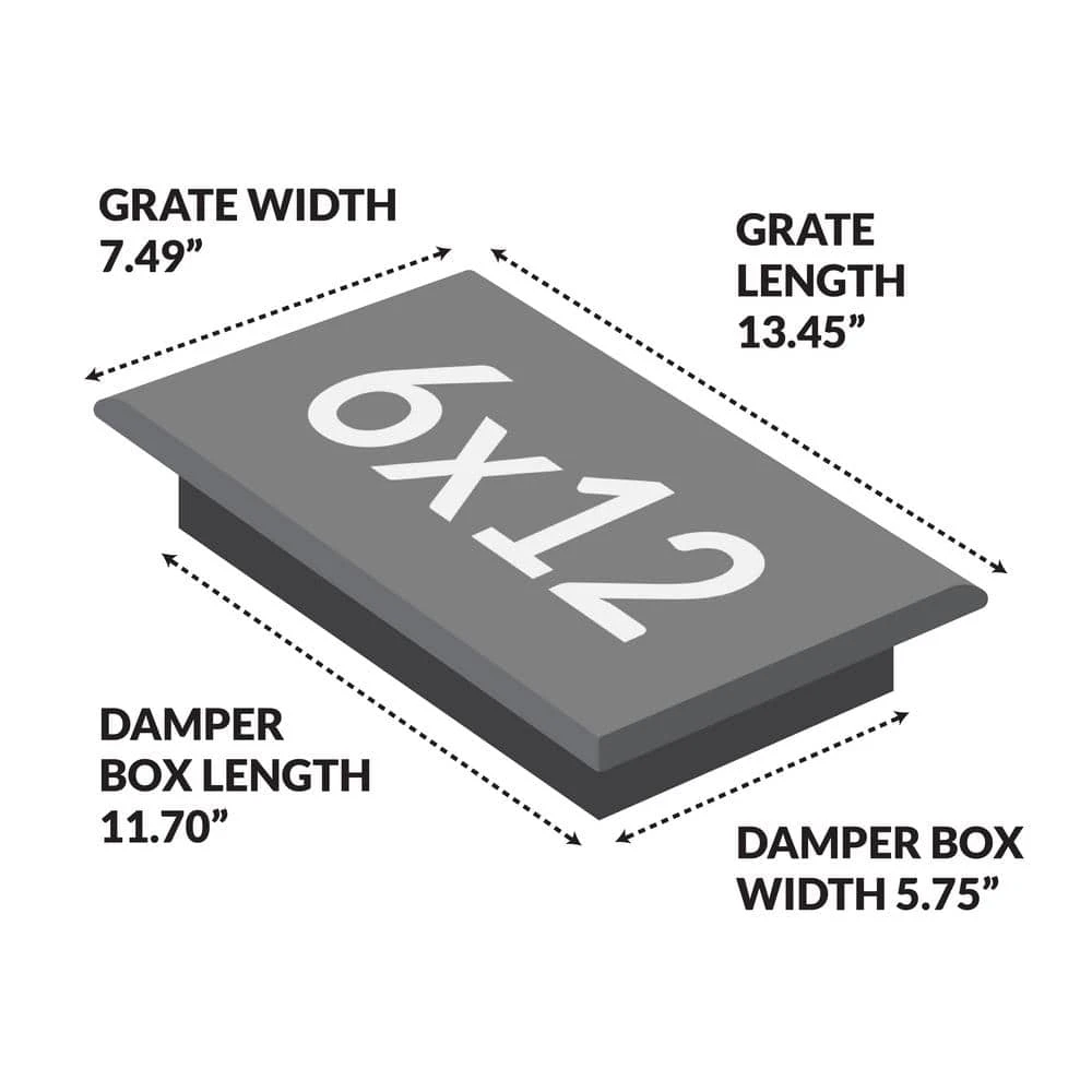 12 In. X 6 In. Oriental Nickel Wall Register 3 12 In. X 6 In. Oriental Nickel Wall Register - Image 3