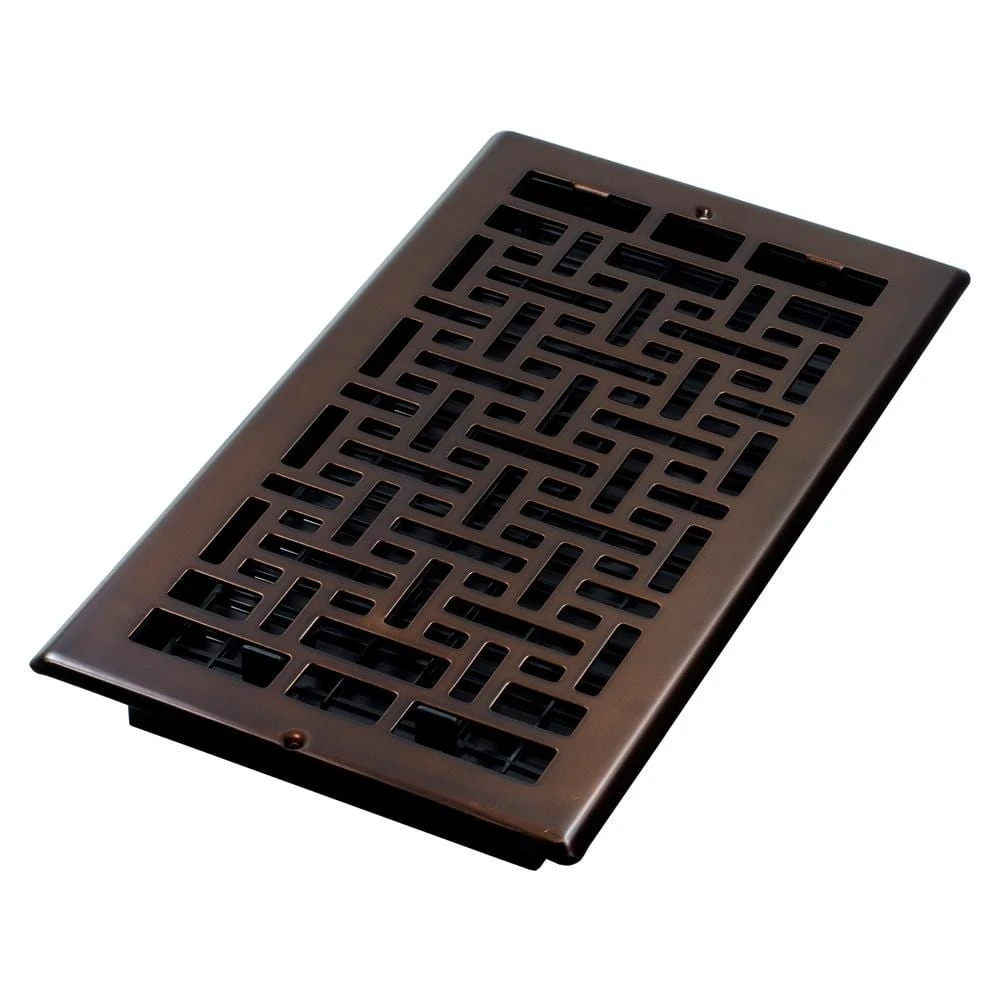 12 In. X 6 In. Oriental Bronze Wall Register 1 12 In. X 6 In. Oriental Bronze Wall Register