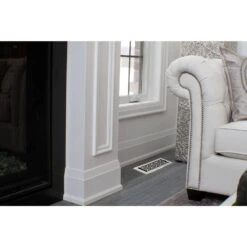 Eclipse 12 In. X 2 In. Floor Register In Brushed Nickel -Fire Place Store metallics decor grates registers grilles ech212 nkl 31 1000