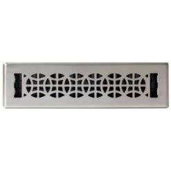 Eclipse 12 In. X 2 In. Floor Register In Brushed Nickel -Fire Place Store metallics decor grates registers grilles ech212 nkl a0 1000