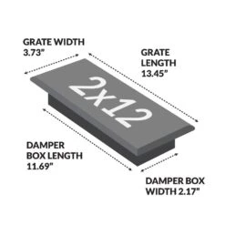 Eclipse 12 In. X 2 In. Floor Register In Brushed Nickel -Fire Place Store metallics decor grates registers grilles ech212 nkl c3 1000