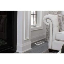 Eclipse 12 In. X 4 In. Floor Register In Brushed Nickel 13 Eclipse 12 In. X 4 In. Floor Register In Brushed Nickel -Fire Place Store metallics decor grates registers grilles ech412 nkl 31 1000