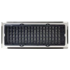 Eclipse 12 In. X 4 In. Floor Register In Brushed Nickel 10 Eclipse 12 In. X 4 In. Floor Register In Brushed Nickel -Fire Place Store metallics decor grates registers grilles ech412 nkl 66 1000