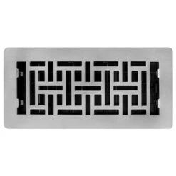 4 In. X 10 In. Oriental Low Profile Steel Plated Nickel 9 4 In. X 10 In. Oriental Low Profile Steel Plated Nickel -Fire Place Store metallics decor grates registers grilles lajh410 nkl a0 1000