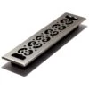 2-1/4 In. X 14 In. Brushed Nickel Scroll Floor Register