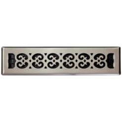 2-1/4 In. X 14 In. Brushed Nickel Scroll Floor Register 6 2-1/4 In. X 14 In. Brushed Nickel Scroll Floor Register -Fire Place Store metallics decor grates registers grilles sph214 nkl a0 1000