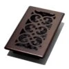 4 In. X 8 In. Scroll Plated Bronze Register