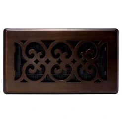 4 In. X 8 In. Scroll Plated Bronze Register -Fire Place Store metallics decor grates registers grilles sph408 rb a0 1000