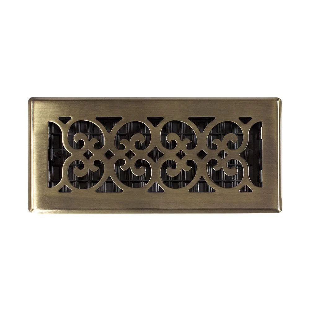 4 In. X 10 In. Steel Floor Register In Antique Brass 7 4 In. X 10 In. Steel Floor Register In Antique Brass - Image 7