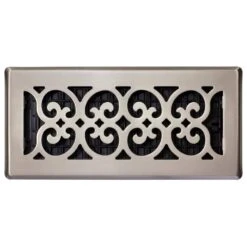 4 In. X 10 In. Steel Floor Register In Brushed Nickel 11 4 In. X 10 In. Steel Floor Register In Brushed Nickel -Fire Place Store metallics decor grates registers grilles sph410 nkl c3 1000