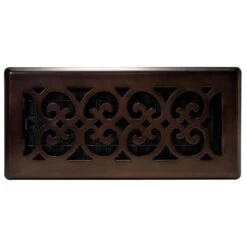 4 In. X 10 In. Scroll Plated Bronze Register -Fire Place Store metallics decor grates registers grilles sph410 rb a0 1000