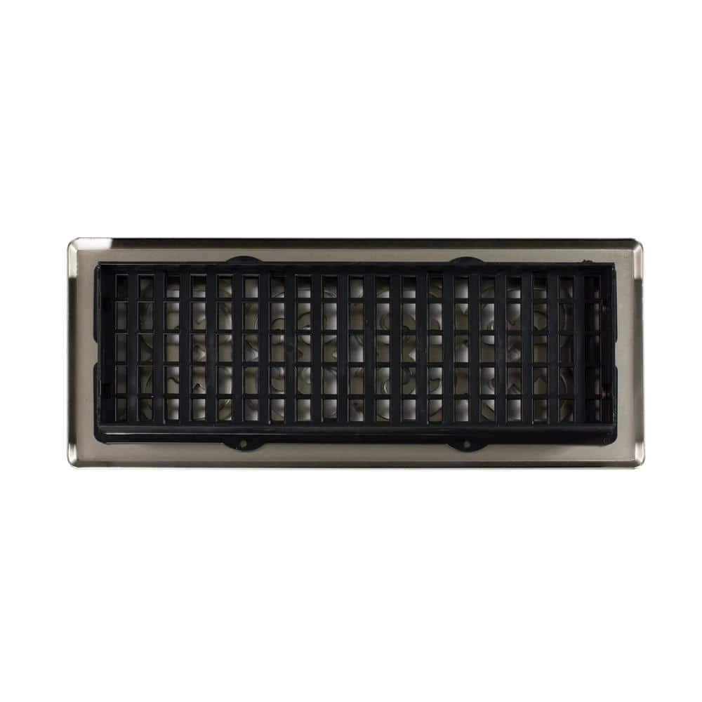 4 In. X 12 In. Steel Floor Register In Brushed Nickel 6 4 In. X 12 In. Steel Floor Register In Brushed Nickel - Image 6