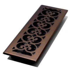 4 In. X 14 In. Scroll Plated Bronze Register