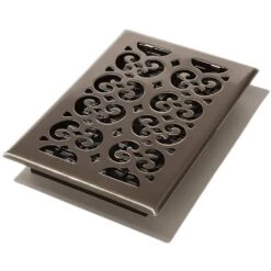 6 In. X 10 In. Scroll Nickel Floor Register