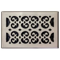 6 In. X 10 In. Scroll Nickel Floor Register -Fire Place Store metallics decor grates registers grilles sph610 nkl a0 1000