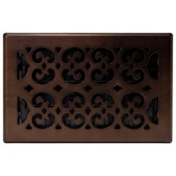 6 In. X 10 In. Scroll Rub Bronze Floor Register -Fire Place Store metallics decor grates registers grilles sph610 rb a0 1000