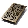 6 In. X 12 In. Scroll Antique Floor Register