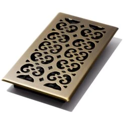 6 In. X 12 In. Scroll Antique Floor Register