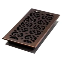6 In. X 12 In. Scroll Rub Bronze Floor Register